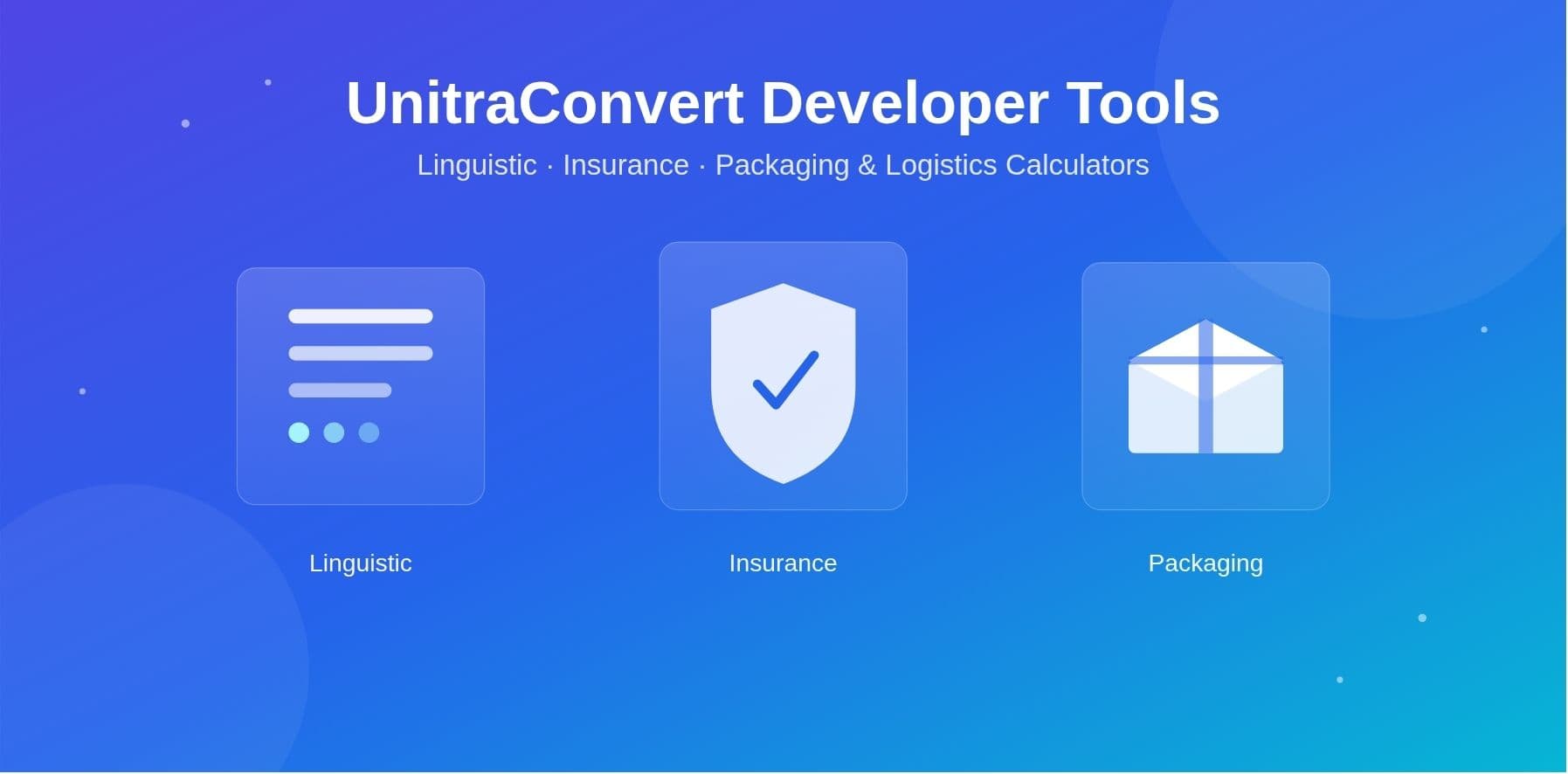 Free Developer Tools: Linguistic, Insurance & Packaging Calculators