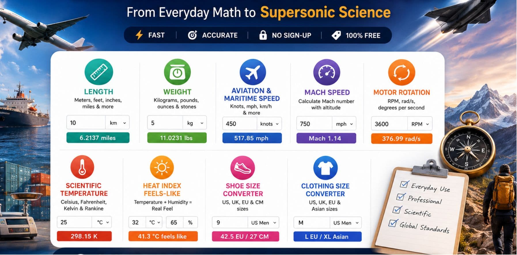 The Ultimate Online Unit Converter Tool: From Everyday Math to Supersonic Science