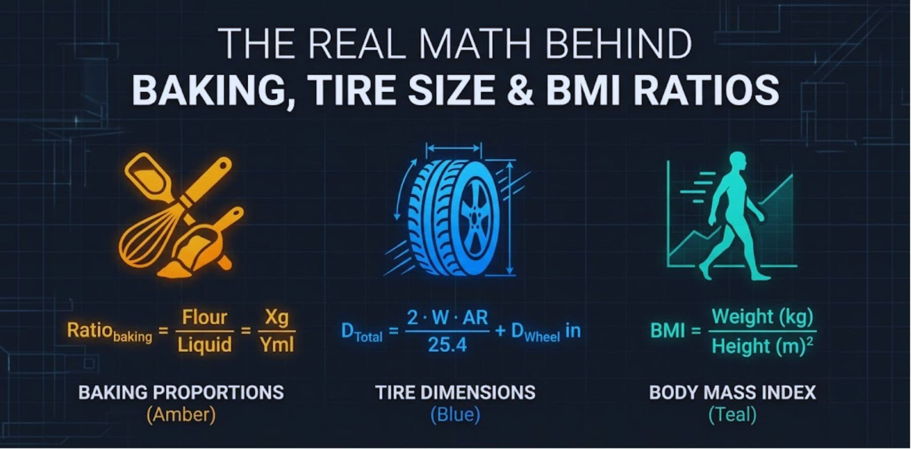The Real Math Behind Baking, Tire Size & BMI Ratios