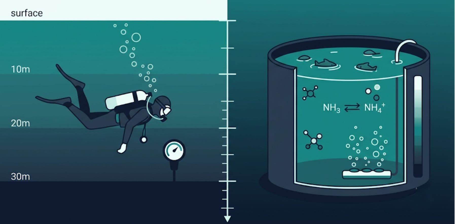 Ammonia Toxicity, Gas Laws & MOD: Diving Physics Guide